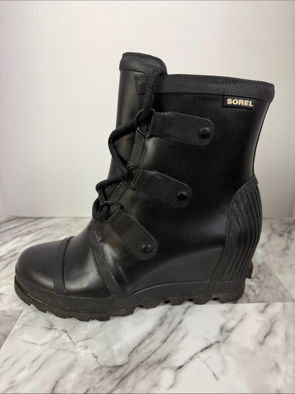 Sorel Joan wedge rain boot women’s size 9.5